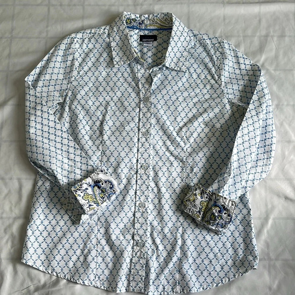 Basic Editions Button Down Long Sleeve Shirt Size M - Picture 9 of 9